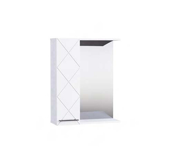 Зеркало-шкаф SANTREK HOME "Техно-60" (Белый глянец) 600*700*175