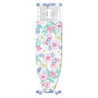 Гладильная доска "Валенсия 2" р-р 154х46см (металл с отверстиями, подрукавник, полка, колеса на опорах) НВ2