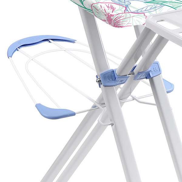 Гладильная доска "Валенсия 2" р-р 154х46см (металл с отверстиями, подрукавник, полка, колеса на опорах) НВ2