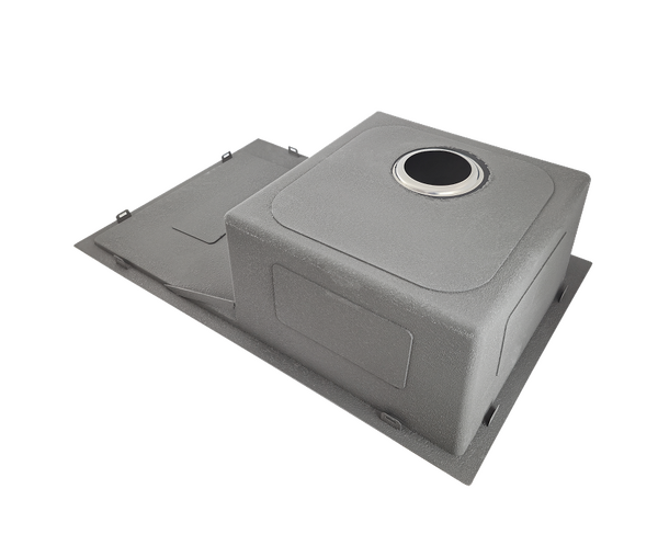 Мойка нерж врезная SANTREK AQUA PRO 600х500х220 т 3,0 ГРАФИТ D6050HRB правая (+ сифон + дозатор) + КОЛАНДЕР 440х220 В ПОДАРОК_ АКЦИЯ !!!