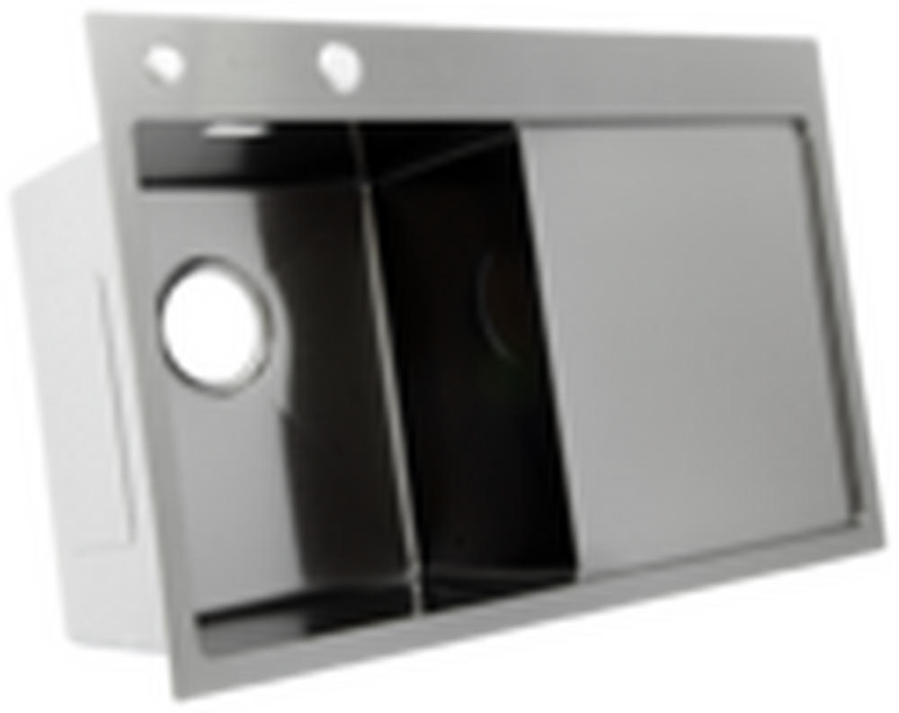 Мойка нерж врезная SANTREK AQUA PRO 780х480х220 т 3,0 ГРАФИТ D7848HLB левая (+ сифон +дозатор) + КОЛАНДЕР 420х220 В ПОДАРОК!!!