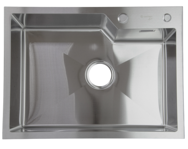 Мойка нерж врезная SANTREK AQUA PRO 650х480х220 т 3,0 САТИН D6548NS (+ сифон +дозатор) + КОЛАНДЕР 460х220 В ПОДАРОК!!!