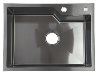 Мойка нерж врезная SANTREK AQUA PRO 650х480х220 т 3,0 ГРАФИТ D6548NB (+ сифон + дозатор) + КОЛАНДЕР 460х220 В ПОДАРОК_ АКЦИЯ !!!