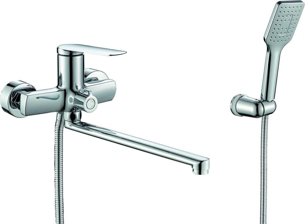 Смеситель для ванны с длинным поворотным изливом  RUSH Bering (BE5535-51), (хром)