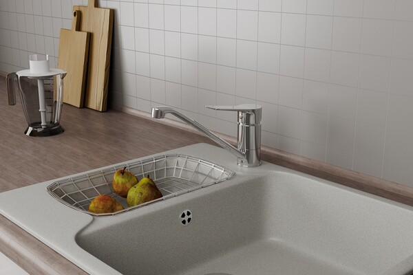 Смеситель для кухни с поворотным изливом, хром RUSH Haiti (HA1935-25), (хром)