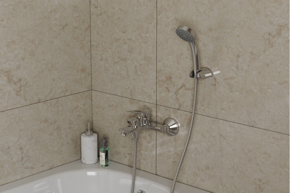 Смеситель для ванны с коротким изливом RUSH Haiti (HA1935-44), (хром)