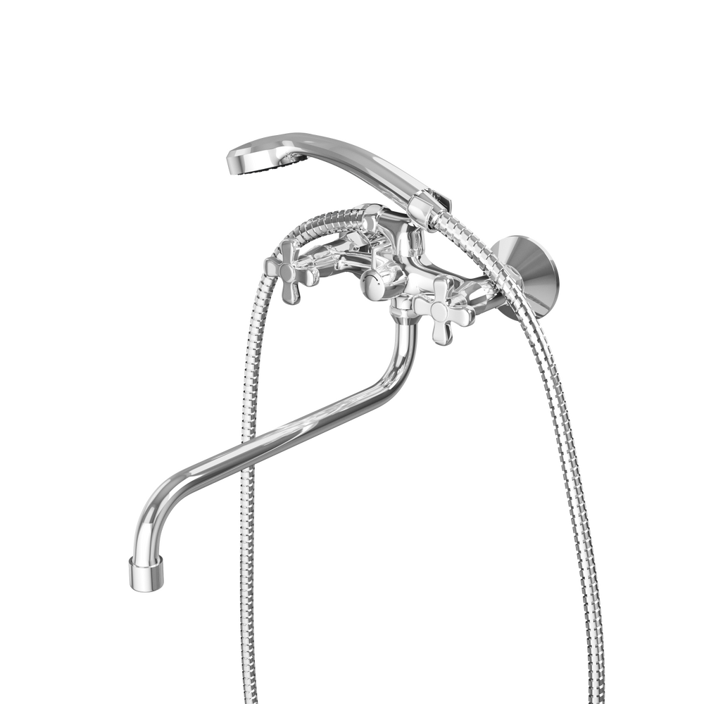 Смеситель для ванны с длинным поворотным изливом RUSH Sakhalin (SA5350-51), (хром)