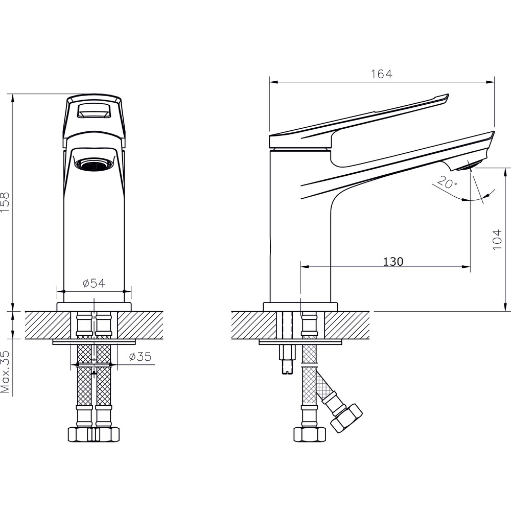 Смеситель для раковины RUSH Socotra (ST1235-11), (хром)