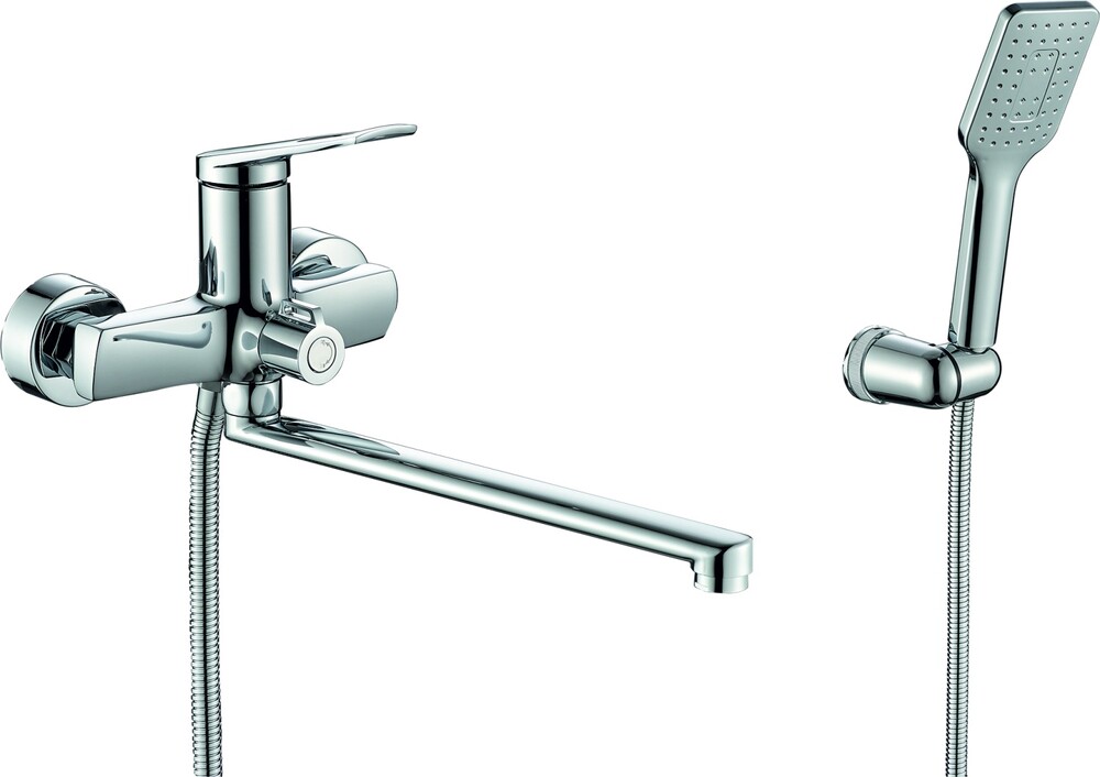 Смеситель для ванны с длинным поворотным изливом RUSH Socotra (ST1235-51), (хром)