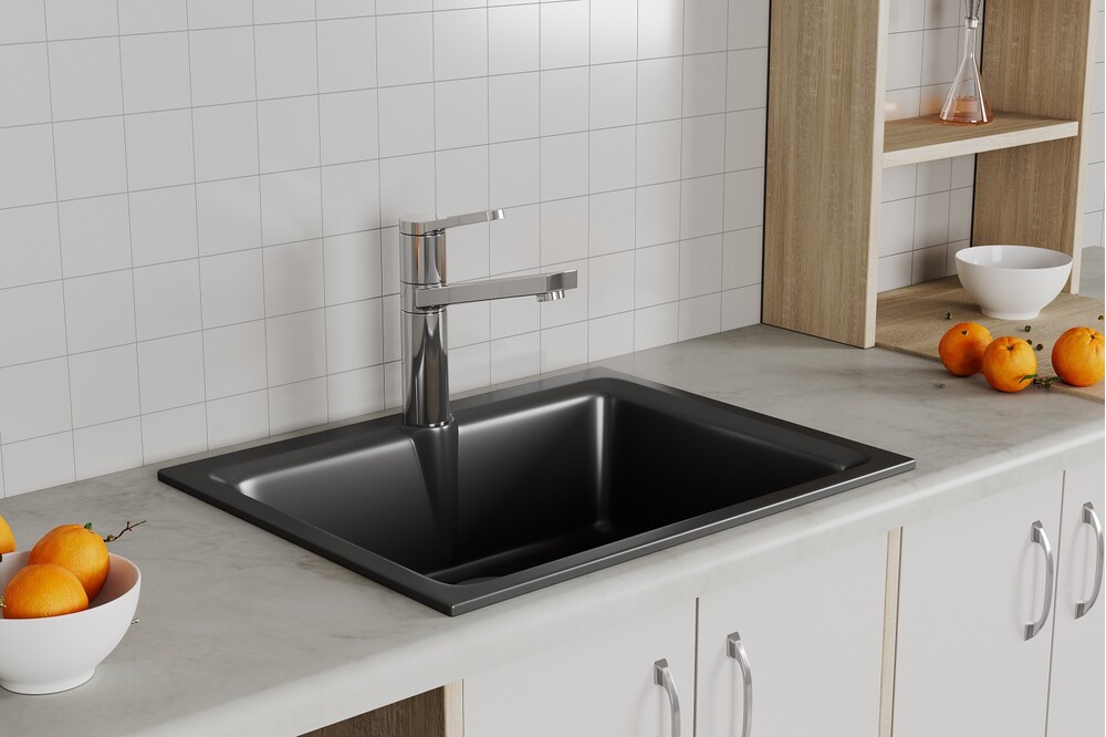 Смеситель для кухонной мойки с поворотным изливом RUSH MS9035-36, (хром)