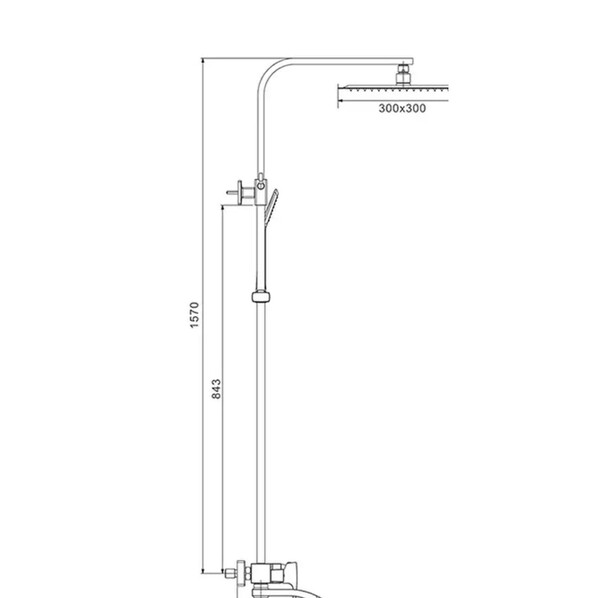 G2407-9 Душевая система GAPPO с верхним душем и ручной лейкой (оруж сталь)