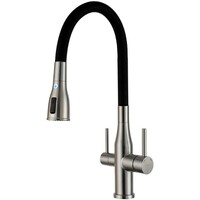 G4399-65 Cмеситель Кухня GAPPO d-35 с подключением фильтра питьевой воды (сатин/черный)