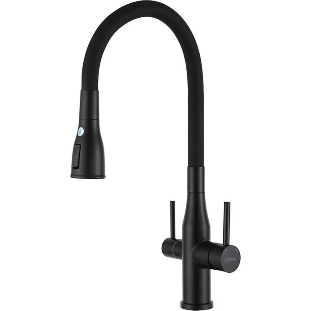 G4399-66 Cмеситель Кухня GAPPO d-35 с подключением фильтра питьевой воды (черный)