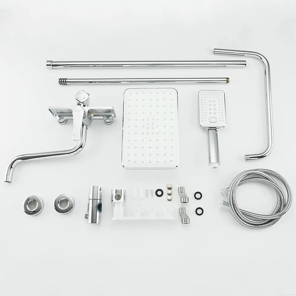 24002 Душевая система Frap ,с верхним душем и ручной лейкой (хром)