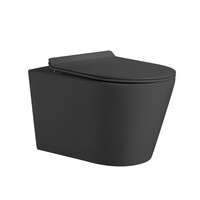 Унитаз подвесной безободковый (Торнадо) HOLLER WIND MDG (530*360*350мм, сиденье дюропласт, микролифт) серый матовый