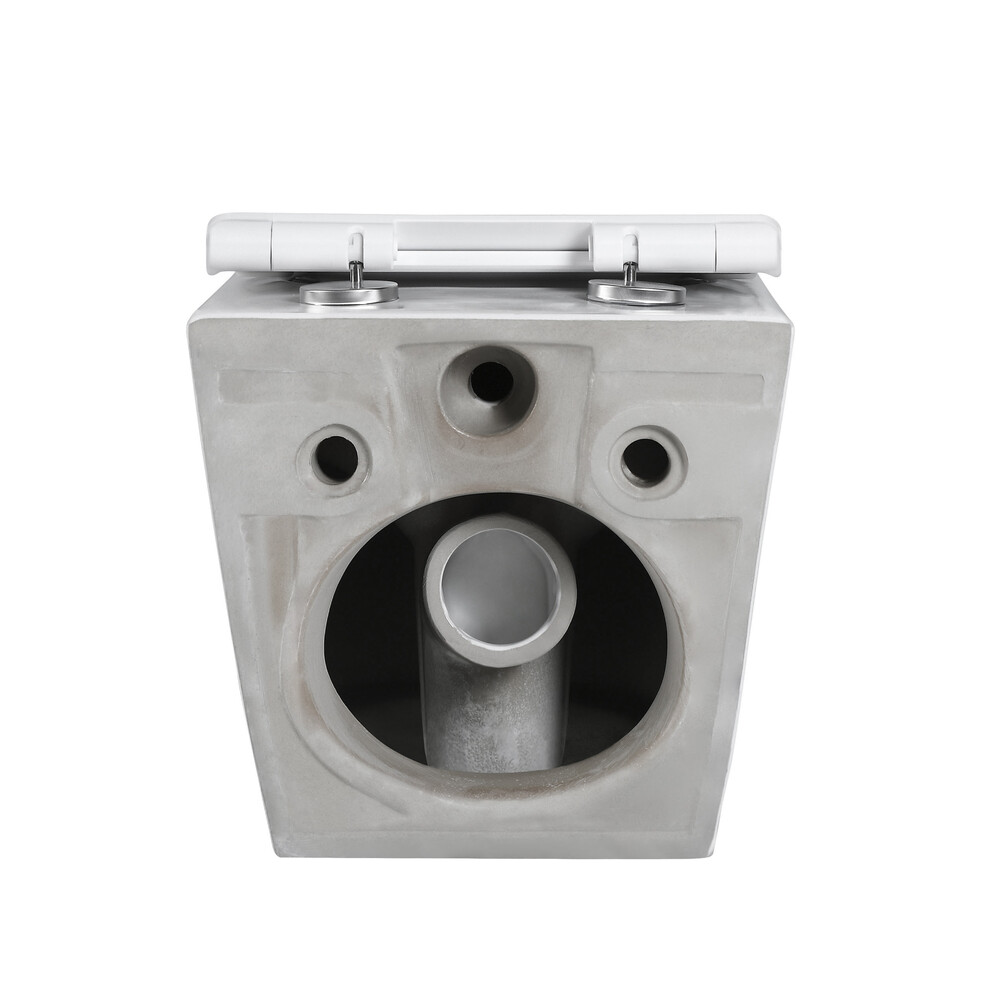 Унитаз подвесной безободковый (Торнадо) HOLLER FLOW MW (530*360*350мм, сиденье дюропласт, микролифт) белый матовый