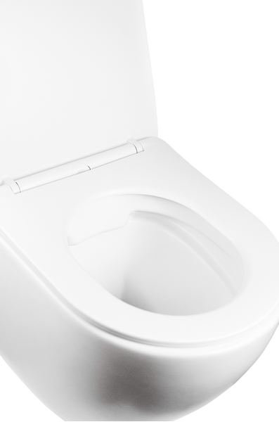 Унитаз подвесной безободковый HOLLER POINT MW (485*370*365мм, сиденье дюропласт, микролифт) белый матовый