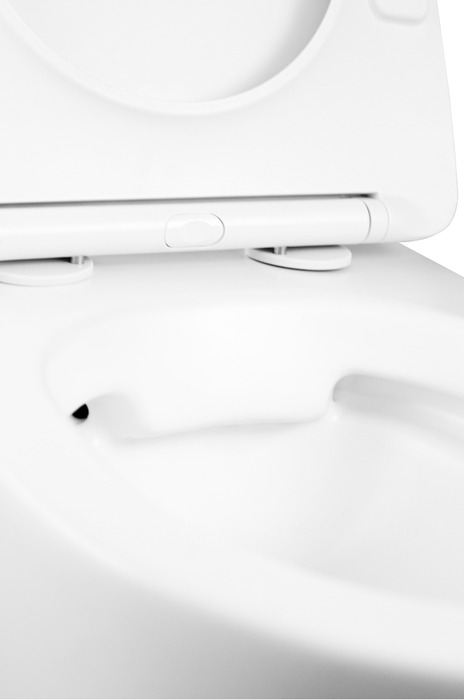 Унитаз подвесной безободковый HOLLER POINT MW (485*370*365мм, сиденье дюропласт, микролифт) белый матовый