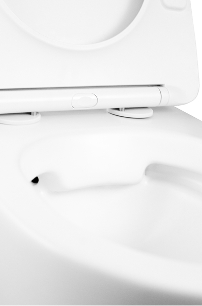 Унитаз подвесной безободковый HOLLER POINT MW (485*370*365мм, сиденье дюропласт, микролифт) белый матовый