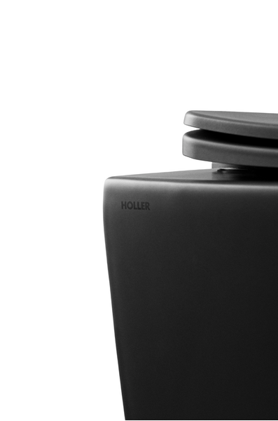 Унитаз подвесной безободковый HOLLER POINT MDG (485*370*365мм, сиденье дюропласт, микролифт) серый матовый