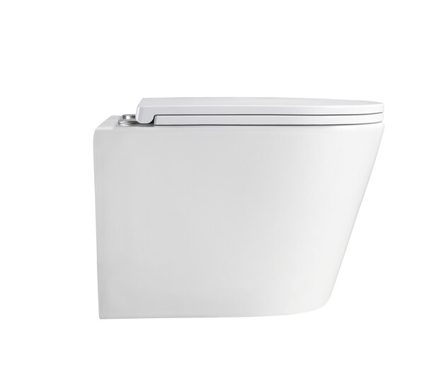  Унитаз подвесной безободковый HOLLER SHELL MW (480*365*360мм, сиденье дюропласт, микролифт) белый матовый