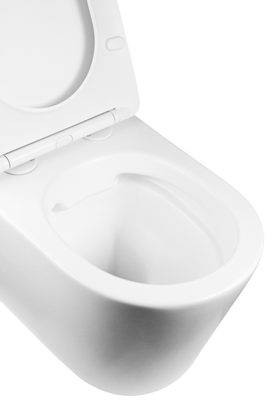  Унитаз подвесной безободковый HOLLER SHELL MW (480*365*360мм, сиденье дюропласт, микролифт) белый матовый