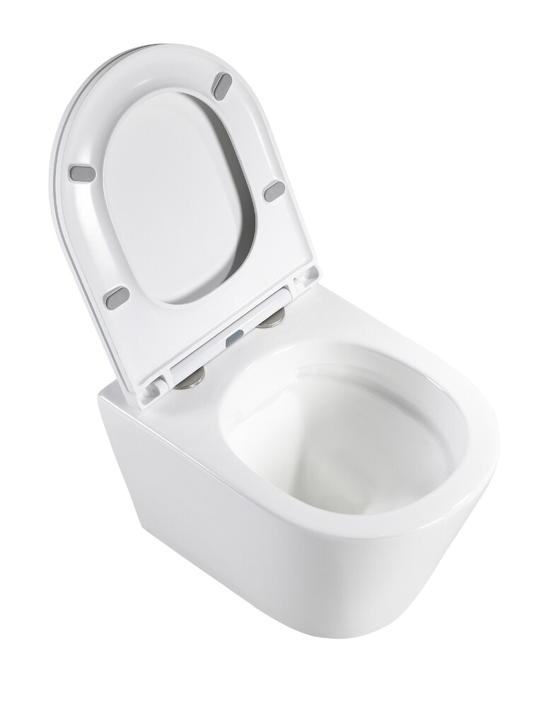  Унитаз подвесной безободковый HOLLER SHELL MW (480*365*360мм, сиденье дюропласт, микролифт) белый матовый