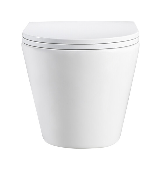  Унитаз подвесной безободковый HOLLER SHELL MW (480*365*360мм, сиденье дюропласт, микролифт) белый матовый