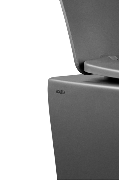  Унитаз подвесной безободковый HOLLER WALL MDG (530*360*350мм, сиденье дюропласт, микролифт) серый матовый