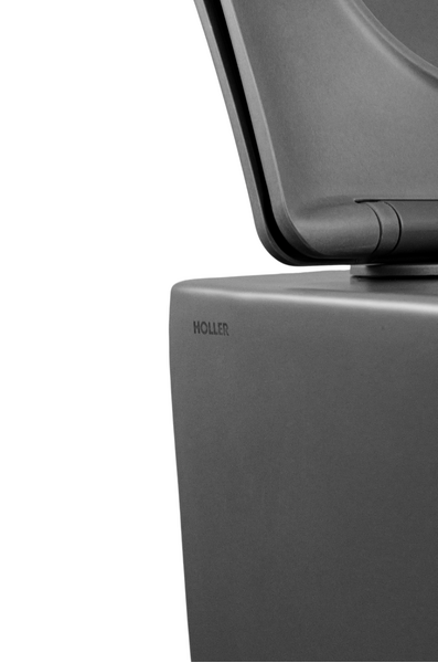 Унитаз подвесной безободковый HOLLER BLOCK MDG (520*340*355мм, сиденье дюропласт, микролифт) серый матовый