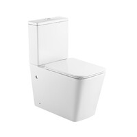  Унитаз-компакт безободковый HOLLER BOX MW (сиденье дюропласт с микролифтом, арматура 2-х режимная)  (2 места) белый матовый   СНИЖЕНА ЦЕНА !!!