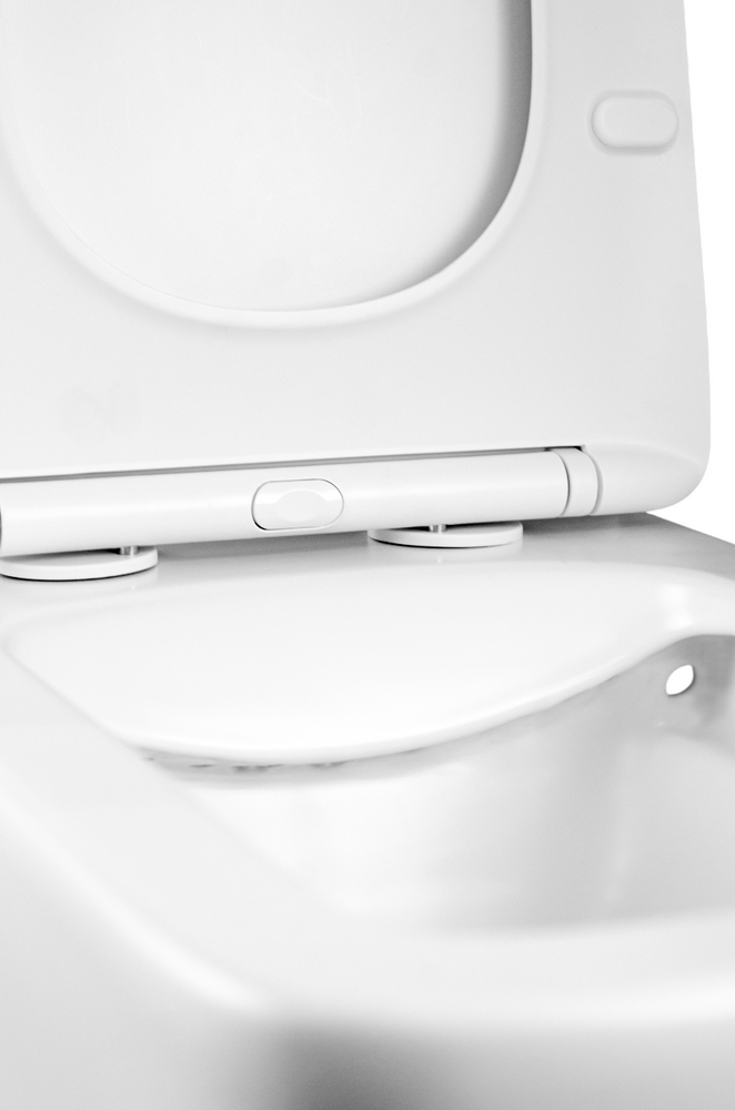  Унитаз-компакт безободковый HOLLER BOX MW (сиденье дюропласт с микролифтом, арматура 2-х режимная)  (2 места) белый матовый   СНИЖЕНА ЦЕНА !!!