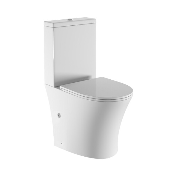  Унитаз-компакт безободковый HOLLER SIT MW (сиденье дюропласт с микролифтом, арматура 2-х режимная)  (2 места) белый матовый   РАСПРОДАЖА !!!