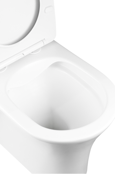  Унитаз-компакт безободковый HOLLER SIT MW (сиденье дюропласт с микролифтом, арматура 2-х режимная)  (2 места) белый матовый   РАСПРОДАЖА !!!