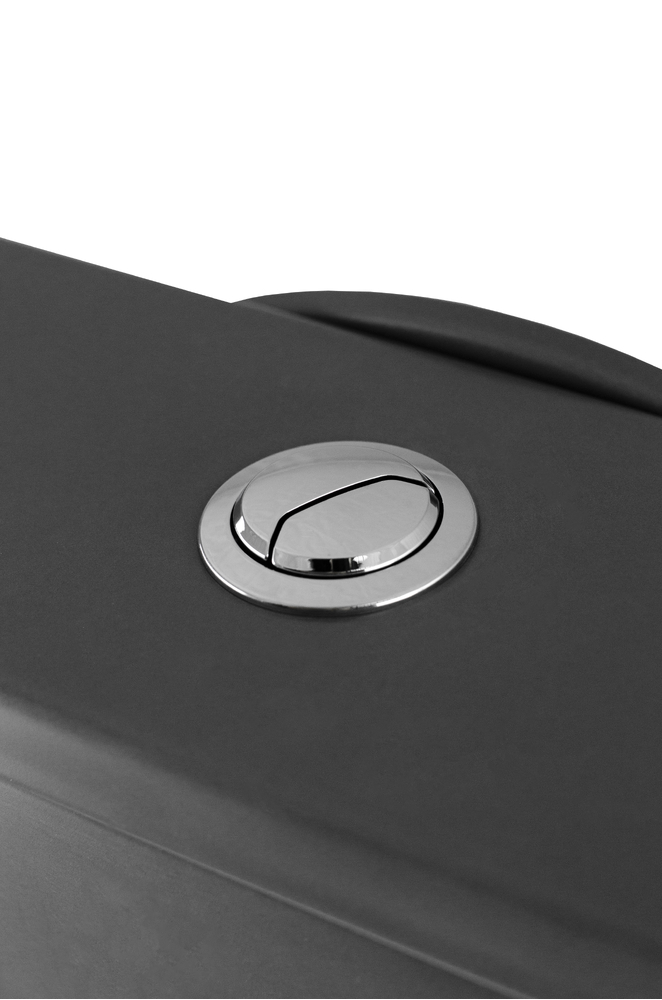 Унитаз-компакт безободковый HOLLER SLIM MDG (620*360*820мм, сиденье дюропласт с микролифтом, арматура 2-х режимная)  (2 места) серый матовый