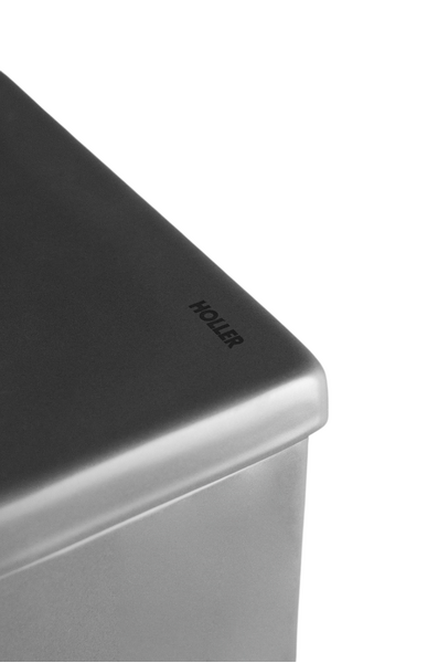 Унитаз-компакт безободковый HOLLER SLIM MDG (620*360*820мм, сиденье дюропласт с микролифтом, арматура 2-х режимная)  (2 места) серый матовый