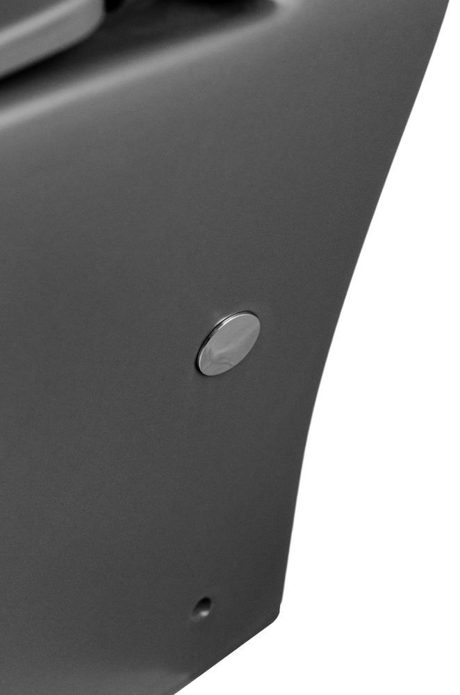 Унитаз-компакт безободковый HOLLER SIT MDG (620*370*820мм, сиденье дюропласт с микролифтом, арматура 2-х режимная)  (2 места) серый матовый