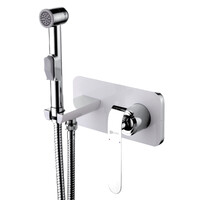 LM4919CW Меланж Смеситель с гигиеническим душем, встраиваемый, хром/белый LEMARK