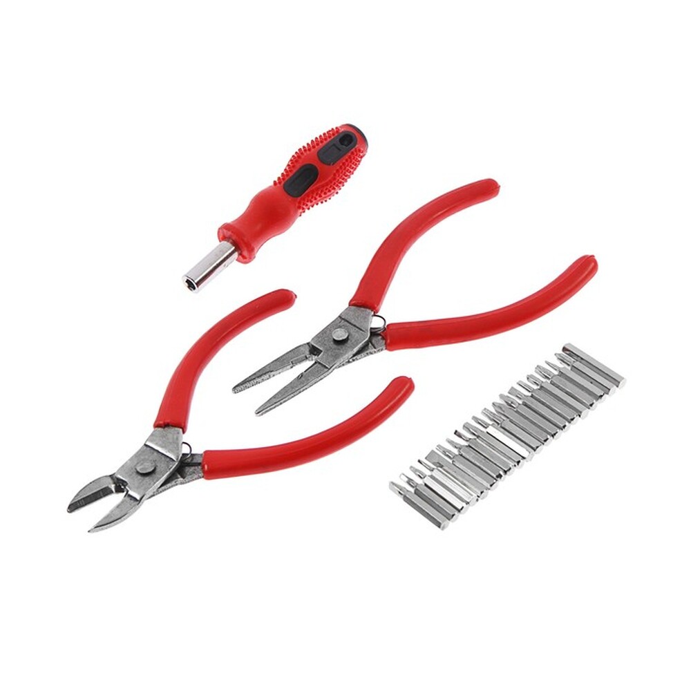 Набор инструментов ЛОМ mini, плоскогубцы, бокорезы, держатель с набором бит, 23 предмета 4050917
