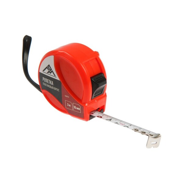 Рулетка ЛОМ, пластиковый корпус, 3 м х 16 мм   9398715