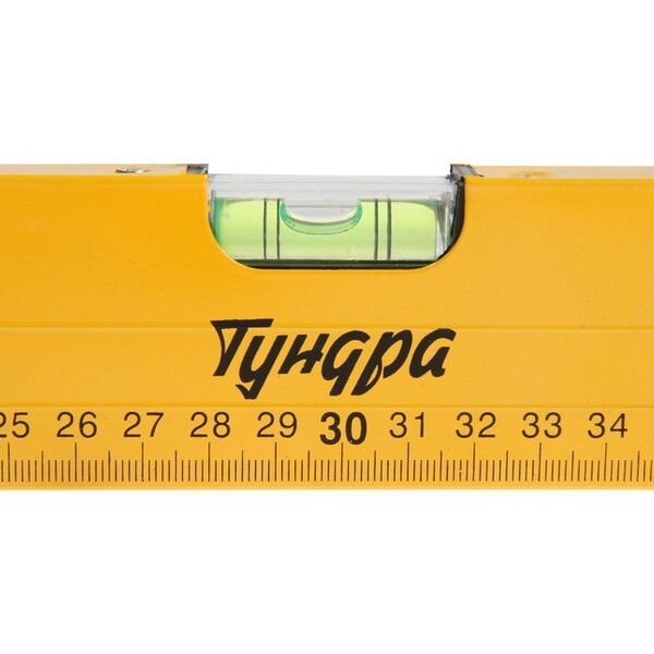 Уровень алюминиевый ТУНДРА, 3 глазка, линейка, 600 мм 2964622