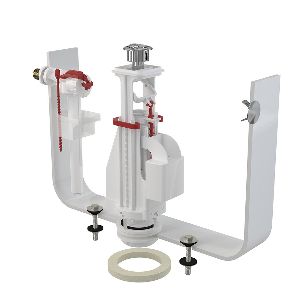 Арматура ALCAPLAST 1/2 бок/подв. двойной слив (Чехия) латунная резьба SA08K/A160