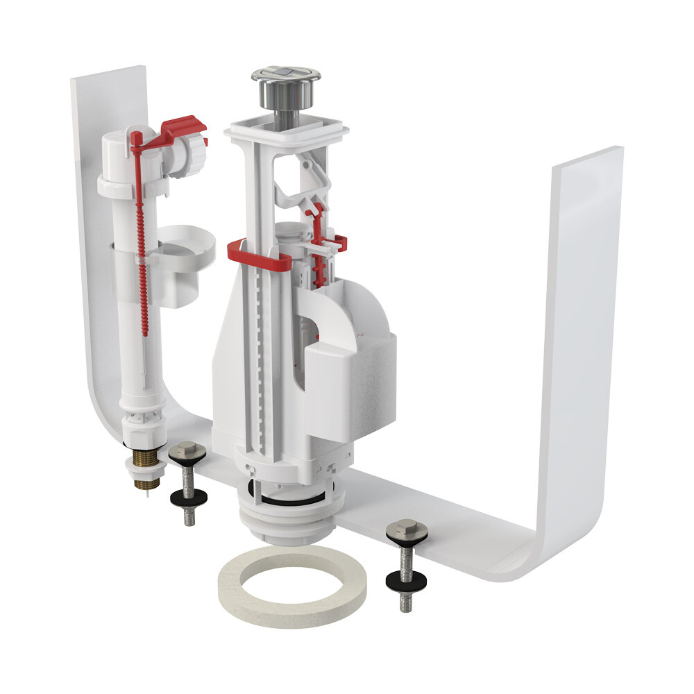 Арматура ALCAPLAST 1/2 ниж/подв. двойной слив (Чехия) латунная резьба SA08ASK/A18 
