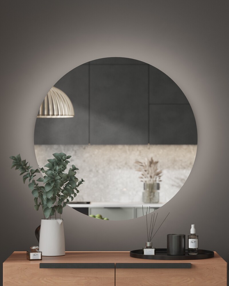 Зеркало SANTREK HOME с фронтальной LED подсветкой круглое "АФРОДИТА" 500мм