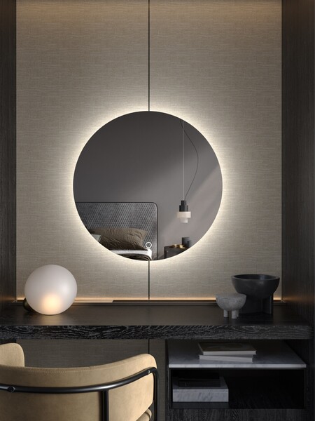 Зеркало SANTREK HOME с фронтальной LED подсветкой круглое "АФРОДИТА" 600мм