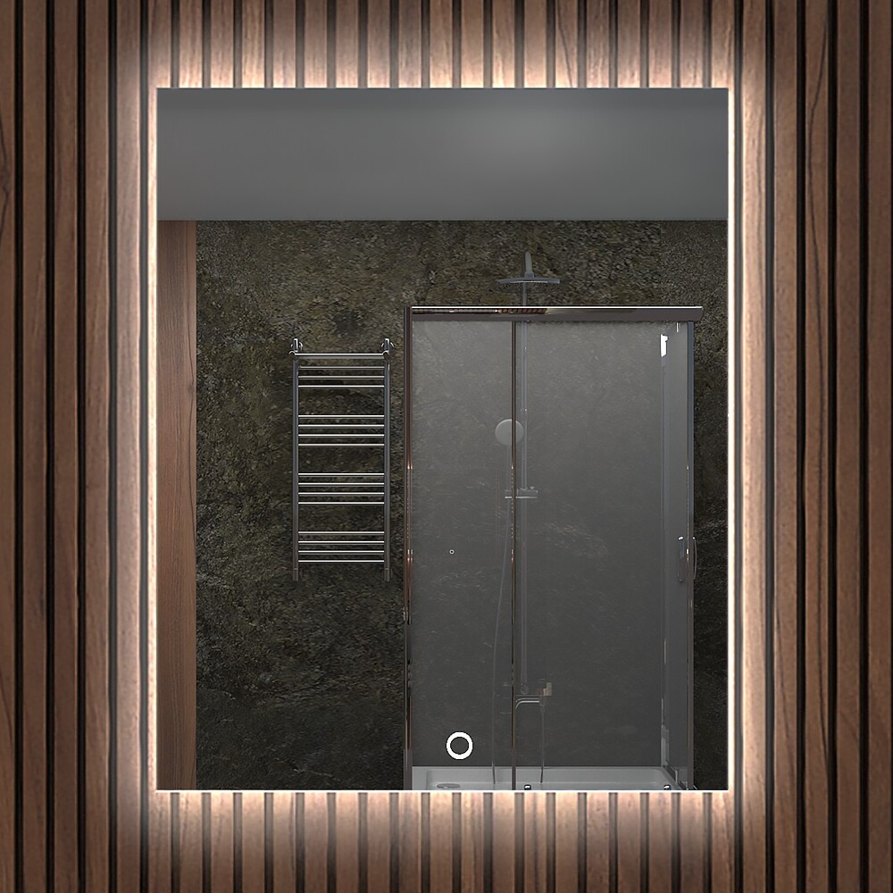 Зеркало SANTREK HOME с фронтальной LED подсветкой "КРОНАС" 500х700мм (ВЕРТИКАЛЬНОЕ) прямоугольн.