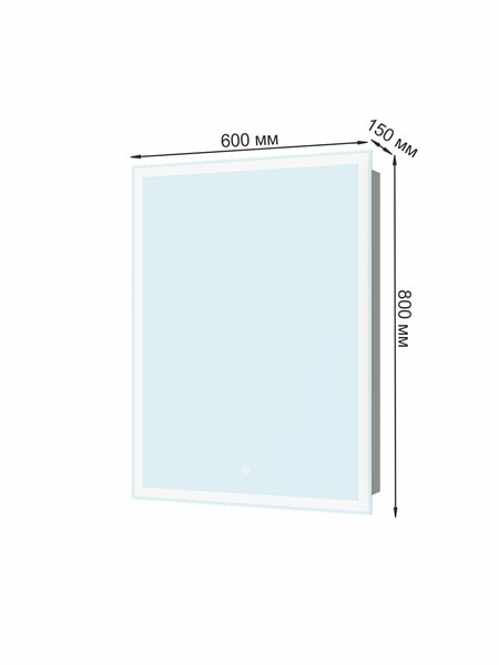 Зеркало-шкаф SANTREK HOME с LED подсветкой левое "ФЕНИКС" 600х800мм