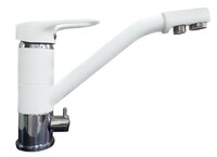 Смеситель Кухня GRANFEST  (2624-1) d=40 с краном пить.воды  (321-иней)