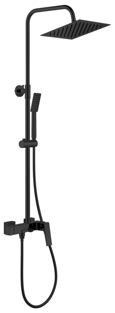 Настенная душевая система с изливом, чёрная RUSH Thira (TR3635-50Black)