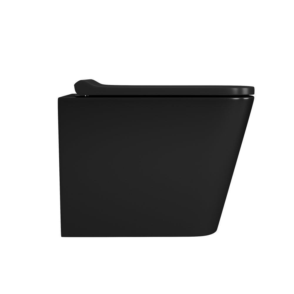Унитаз подвесной безободковый D&K Berlin DT1436025, 490*340*350мм, сиденье микролифт, ЧЕРНЫЙ